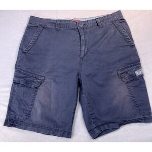 Union Bay Cargo Shorts Men's‎ 38 Blue Work Outdoor Baggy Y2K Faded